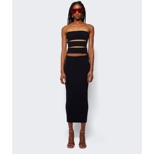 Christopher Esber Strapless Split Knit Dress